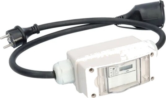 Digital strømmåler på kabel Schuko