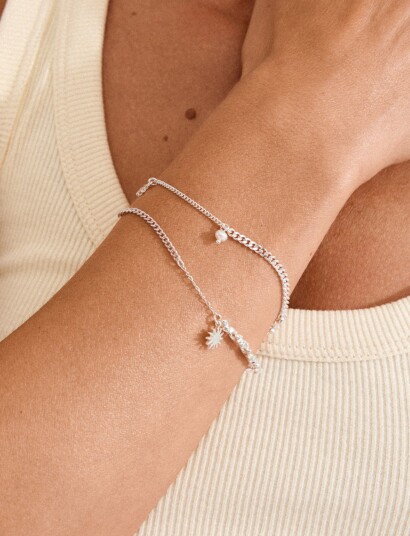 Pilgrim Prism Bracelet Silver Plated Silver ONE SIZE Pilgrim Prism Bracelet Silver Plated Silver ONE SIZE