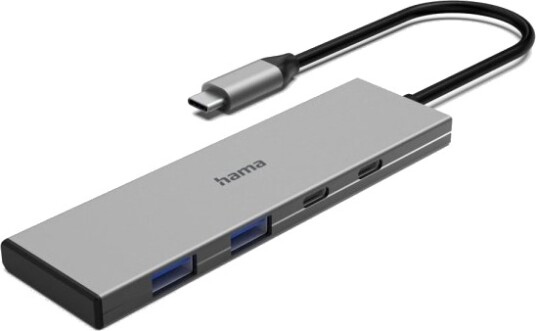 Hama 00200147 Usb Type-C Usb 3.2 Gen 2 3.1 Gen 2 Type-A Usb 3.2 Gen 2 3.1 Gen 2 Type-C 10000 Mbit/S Grå Aluminium 100 W
