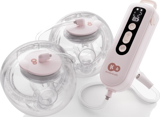 Kinderkraft GentleFlow Elektrisk Brystpumpe Dobbel Hands-Free Rosa