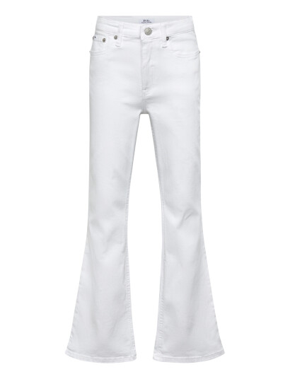 Ralph Lauren Kids Flared Stretch Denim Jean White 137 140