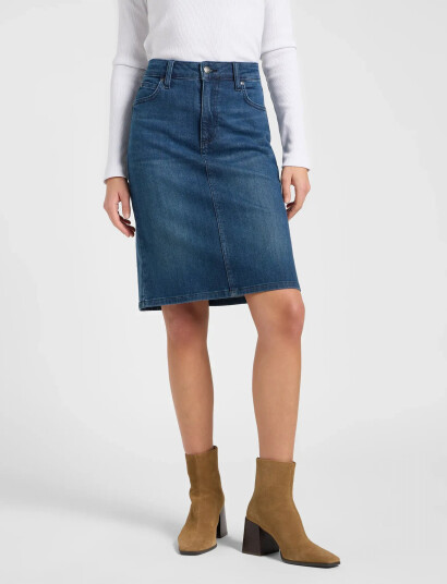Lee Jeans Midi Skirt - Navy - 26