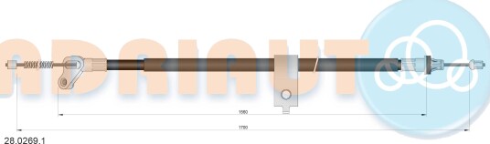 Tautrekk, håndbremse ADRIAUTO 28.0269.1