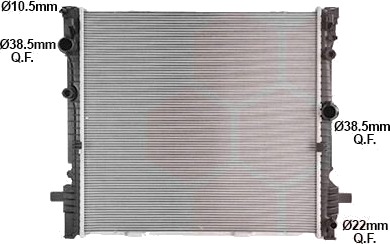 Radiator, motorkjøling VAN WEZEL 06012740