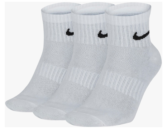 Nike Everyday Lightweight Training Ankle Socks 3pk Hvit M
