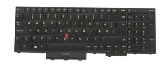 Lenovo - notebook replacement keyboard - Brbart tastatur - til utskifting - Dansk - Svart