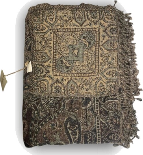 Ullpledd Paisley sort
