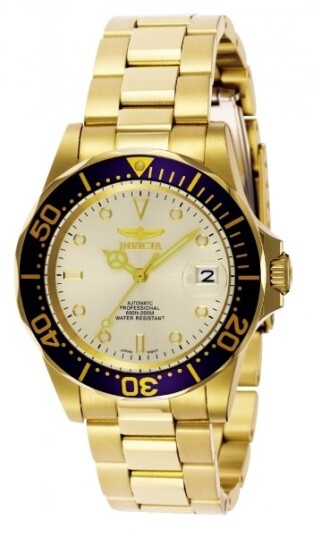 Invicta Herreklokke 9743 Pro Diver Gull/Gulltonet stål Ø43 mm Invicta Herreklokke 9743 Pro Diver Gull/Gulltonet stål Ø43 mm