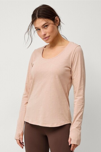 Ellos STUDIO   Treningstopp Studio LS Tee Soft   Rosa
