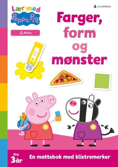 Farger, form og mønster. Oppgavebok med klistremerkerr