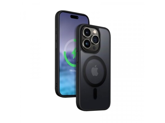 Crong Dėklas Hybrid Frost Mag Cover Iphone 15 Pro Max Magsafe Juoda