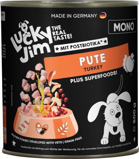 Lucky Jim Våtfôr Mono Kalkun 6 X 800 G