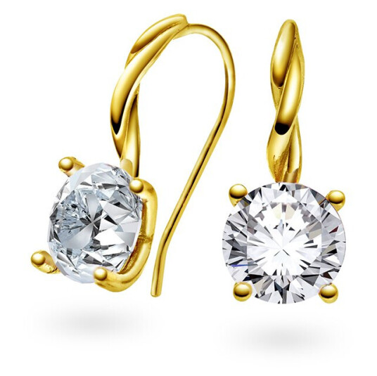 Pan Jewelry Drops, Øredobber i 585 gult gull med Bergkrystall Pan Jewelry Drops, Øredobber i 585 gult gull med Bergkrystall