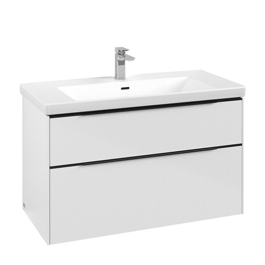 Villeroy & Boch  Subway 3.0 Servantskap m/2 skuffer 973x576x478 mm Hvit Høyglans