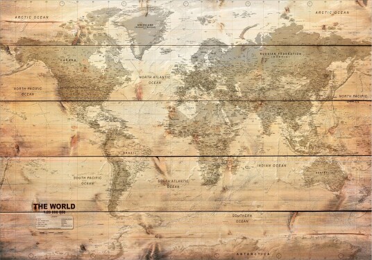 Fototapet Map On Boards 150x105 - Finnes i flere størrelser