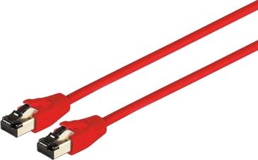 S/Conn Highend Patchkabel Cat 8.1 2000 Mhz F/Ftp Dobbelt Skjermet Halogenfri Rød 0,5 M 1660841014