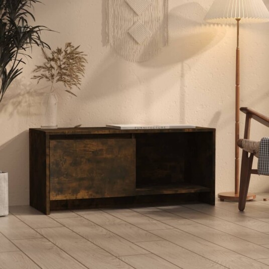 vidaXL TV-benk røkt eik 90x35x40 cm konstruert tre vidaXL TV-benk røkt eik 90x35x40 cm konstruert tre