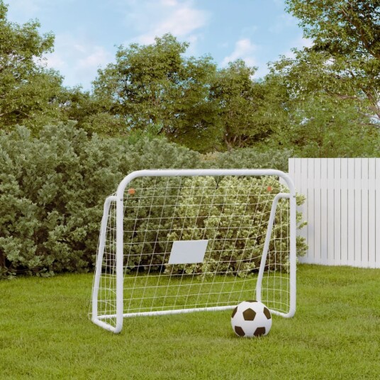  Fotballmål med nett hvit 125x96x60 cm stål og polyester