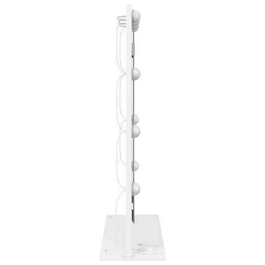  Sminkespeil med LED lamper Hvit 70x50x18 cm