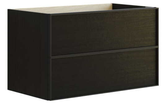 Dansani Inzo Alu-ramme Svart Servantskap 2 Skuff H48cm eik / 80cm DA-M09-8050