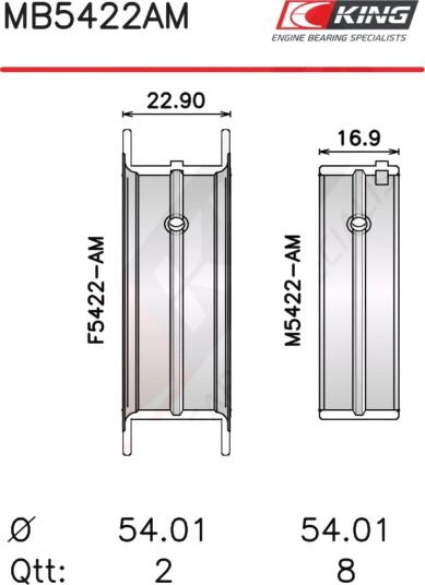 Veivaksellagersett IPSA MB074300
