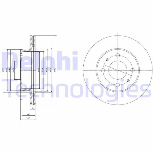Bremseskive DELPHI BG3946