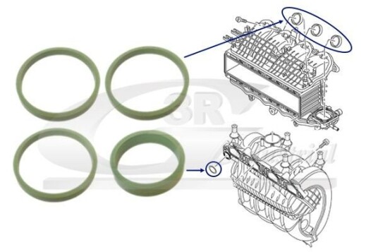 Pakkningssett innsugningsmanifold 3RG 36711 Pakkningssett innsugningsmanifold 3RG 36711