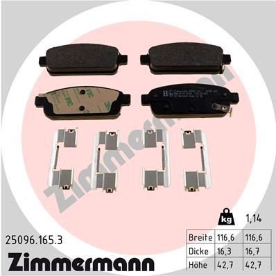 Bremseklosser ZIMMERMANN 25096.165.3