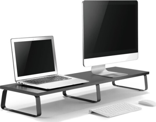 Bærbar Stativ Mozos Mozos Dual Riser S Stativhylle For To Skjermer Bærbar Stativ Mozos Mozos Dual Riser S Stativhylle For To Skjermer