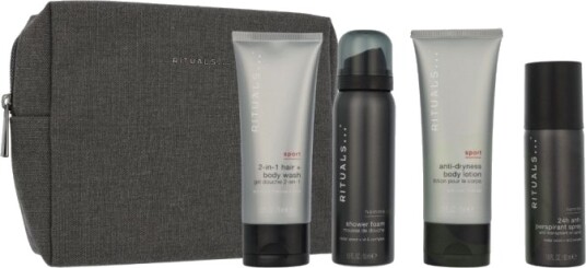 Rituals Homme Men"s Care Set 240 ml Shower Foam 50ml/2 in1 Hair And Body Wash 70ml/Body Lotion 70ml/Antiperspirant Spray 50ml