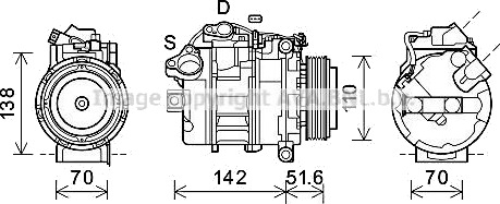 AC kompressor PRASCO BWAK487 AC kompressor PRASCO BWAK487