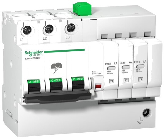 Schneider Electric A9L16296 Overspenningsvern Quick PRD 20R type 2 3P Stikkontakter & kabler