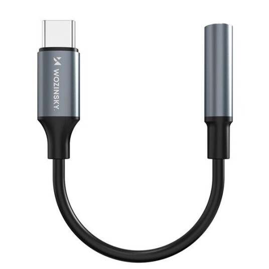 Wozinsky Lydadapter Usb-c 3,5 Mm Svart