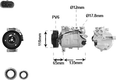 AC-kompressor VAN WEZEL 3001K722