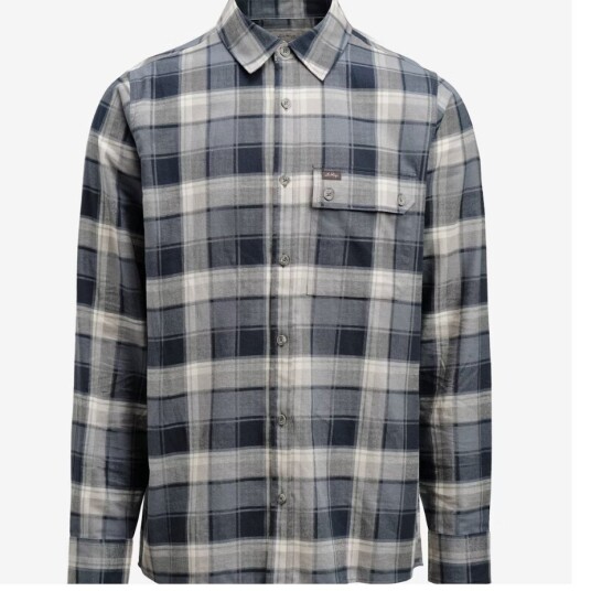 Lundhags Järpen Plaid Flannel Shirt Unisex DK Sky Blue S