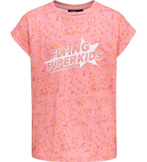 Hummel T skjorte HmlFlying Diez Rosa/Hvit 4 år 104 T skjorte