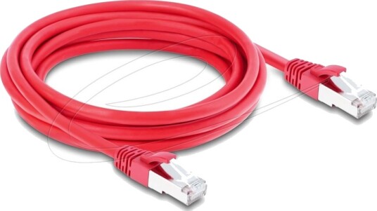 Delock Rj45 Nettverkskabel Cat.6A S/Ftp 3 M Rød