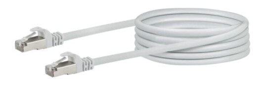 SCHWAIGER CAT6 Netzwerkkabel , S/FTP, 5,0m, weiÃŸ