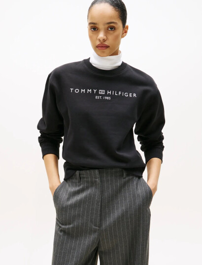 Tommy Hilfiger Mdrn Reg Corp Logo C-Nk Swtshrt - Black - M