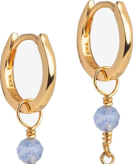 Enamel Copenhagen Hoops, Liva - BLUE QUARTZ - 29X 10MM