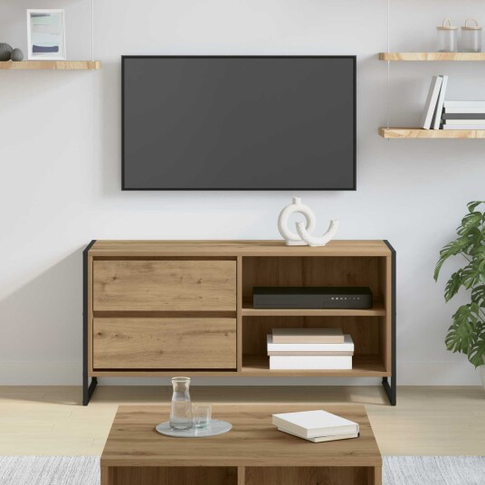 TV skap Kunstnerisk Eik 100 x 36 x 49,5 cm Konstruert tre