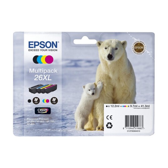 EPSON 26XL (SORT/CYAN/MAGENTA/GUL)