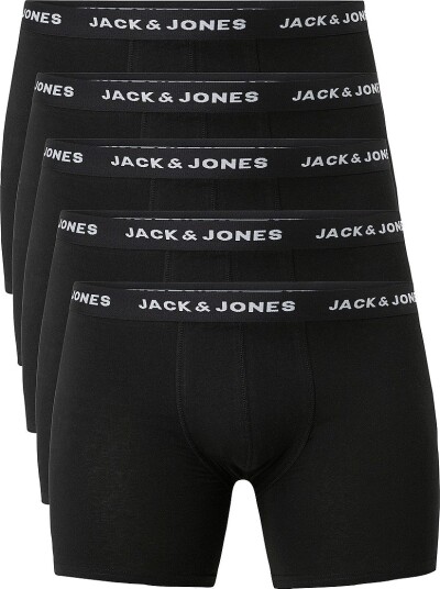 Jack & Jones Plus Boksershorts jacHuey Trunks 5 pakning Svart