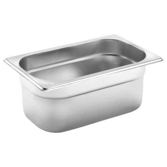 PULSIVA Kantine Basic GN 1/4; Størrelse GN 1/4, 2.8l, 26.5x16.2x10 cm (LxBxD); Sølvfarge