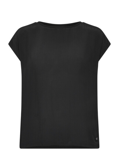 Tamaris Apparel Albony Drop Shoulder Round Neck Tee - Black - XS Tamaris Apparel Albony Drop Shoulder Round Neck Tee - Black - XS