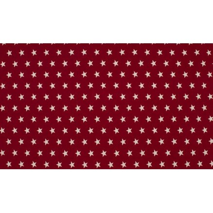 Diverse Minimals Bomullspoplinstoff Print 118 Star Bordo 145cm 50cm
