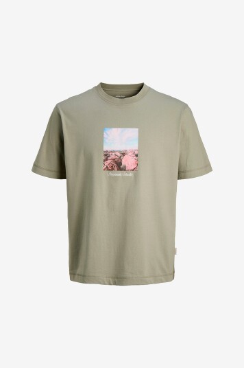 Jack & Jones Junior T skjorte jorNorrebro Photo Tee SS Crew Neck Grønn