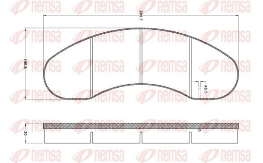 Bremseklosser REMSA JCA 1022
