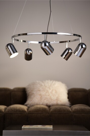 Jotex ARA taklampe Ø 80 cm Krom Kjøp Krystallkroner & takkroner hos Jotex