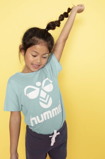 Hummel Tres T Skjorte Blue Surf (146 / 11 år)